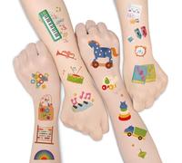 12 Hojas Tatuajes Temporales Educativos Para Niños Pegatinas Impermeables De Caras De Dibujos Animados Y Pegatinas Para Brazos Ideales Para La Temporada De Graduación Del Jardín De Infancia