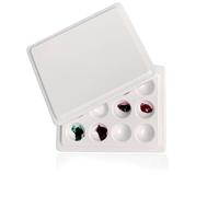 12 huecos, bandeja de pintura de porcelana, paletas, a prueba de polvo, paleta de acuarela blanca, bandeja mezcladora, paleta de pintura de artista con tapa para estudiantes, pintura artística de uñas