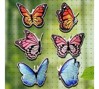 12 Imanes de Mariposa para Puerta Mosquitera, Imán de Puerta de Pantalla de Doble Cara Pegatinas Magnéticas de Mariposas, Imanes Decorativos Nevera, Decoración de Puertas Mosquiteras