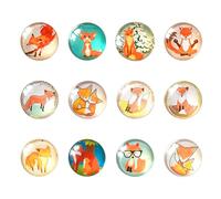 12 Imanes De Nevera De Zorro, Imanes Magnéticos para Nevera, Imanes De Cristal para Nevera, Imanes Tridimensionales para Pizarra Blanca, Imanes para Decoración del Hogar, Imanes para Mensajes