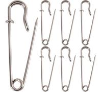 12 imperdibles de seguridad grandes, alfileres de techo fuertes, pasador de manta resistente, pasador extra resistente, para ropa, mantas, manualidades, faldas, faldas, broches (63 mm)