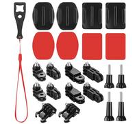 12-in-1 Adhesivos Soporte para GoPro Soportes Pegatinas Plano y Curvo, Soporte para Aasco de Cámara Kit, Soporte Camara Accion Casco para GoPro Hero Session 4/3/3+/2 dji Osmo Cámaras de Acción