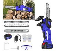 12 Inch Brushless Electric Chainsaw,with Oiler System and Security Lock,for Wood Cutting Tree Pruning Branches Trimming