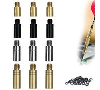 12 Juego 3 Colores, 1,5/2/2,5/3 G Pesos para Dardos, Latón, con 50 lavadoras Kit de Herramientas para Dardos, Accesorios para Contrapeso de Dardos (Oro 3G, Plata 2,5G, Negro 2G, Oro 1,5 g)