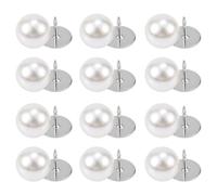 12 Juegos 10mm Botones de Perla Sin Coser, Botones para Ropa Reutilizables Botones de Perlas para Coser Extraíbles para Suéteres Camisas Vestidos Manualidades de Bricolaje para Mujeres y Niñas