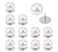 12 Juegos Botones de Perla Sin Coser, 10 mm Botones de Broche de Perla para Ropa Broches Fijos Reutilizables Antiexposición Alfileres de Perla Extraíbles para Cubrir Camisas Suéteres Abrigos
