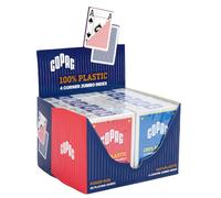 12 Juegos COPAG Poker Cartas 100% Plástico 4 Esquinas Rojo Azul