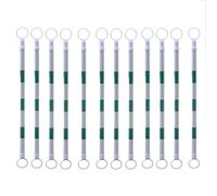 12 juegos de barras de cono de tráfico expandibles: barricadas de PVC portátiles de 4,1 a 6,56 pies for obras y construcción de carreteras(Red and White)