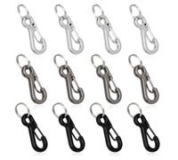 12 juegos de mosquetones pequeños, mini gancho de resorte de 1 pulgada, mini mosquetón de metal, clip de mosquetón pequeño, clip de mosquetón de metal, mini clips de paracaídas para correa de cámara,