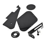 12 Juegos Para Guitarra Eléctrica LP Golpeador Placa Golpeador/cavidad/cubiertas De Interruptor Con Soporte Piezas De Guitarra Negra/blanca Juego de Guitarra Pickguard(Black)