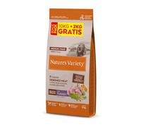 Nature's Variety Healthy Grains Pienso para Perros Medianos y Grandes, Pavo Deshuesado, Arroz Integral, Avena y Guisantes, 12kg