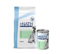 12 kg + 12 latas x 400 g Pack Nath Hypoallergenic - pienso y comida húmeda para perro ¡Pack ahorro!