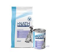 12 kg + 12 latas x 400 g Pack Nath Struvite - pienso y comida húmeda para perro ¡Pack ahorro!