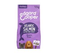 Edgard Cooper Pienso para Cachorros, (Salmón & Pavo, 12kg), Alimento seco natural sin cereales, perros, carne fresca y sin azúcares añadidos, proteina de calidad