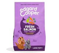 Edgard Cooper Pienso para Cachorros, (Salmón & Pavo, 12kg), Alimento seco natural sin cereales, perros, carne fresca y sin azúcares añadidos, proteina de calidad