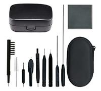 12 Kits de Limpieza de audífonos, Herramientas de Cepillo Amplificador auditivo con Bucle de Cera e imán Adecuado para Auriculares, Auriculares, Kits de cepillos de Limpieza de Airpods con Estuche de