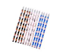 12 lápices de dibujo de madera para escribir fútbol, suministros escolares para estudiantes, profesores, dibujo, escritura con goma de borrar