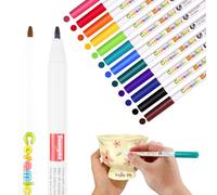 12 lápices de porcelana aptos para lavavajillas, resistentes al agua de 1,0 mm, juego de pintura de cerámica, apto para lavavajillas, adecuados para piedras, vidrio, papel, patrones de dibujo y