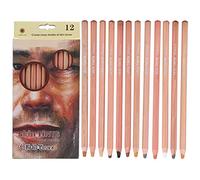 12 Lápices Pastel de Tono de Piel, Juego de 12 Lápices de Colores de Claro a Oscuro Perfecto para Pintar Ilustración Teñir Dibujar Retrato
