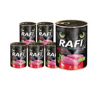 12 latas de 400 g Rafi Cat carne de ternera comida húmeda comida para gatos TOP