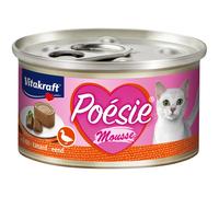 12 Latas - VITAKRAFT Comida para Gatos Poesie Mousse, Pato - Húmeda