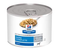 12 latas x 200 g Hill's Prescription Diet Derm Complete lata para perros ¡Pack ahorro!
