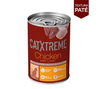 0.4 KG Catxtreme Pollo con Hígado en paté lata para gatos