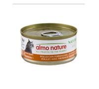 12 latas x 70 g Almo Nature HFC Pollo y Queso para gatos ¡Pack ahorro!