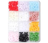 12 lazos 3D para uñas, diseño de resina, forma mixta, decoración de uñas