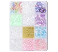 12 lazos 3D para uñas, diseño de resina, forma mixta, decoración de uñas