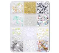 12 lazos 3D para uñas, diseño de resina, forma mixta, decoración de uñas