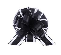 12 lazos negros para cestas de boda, lazos de regalo de 6 pulgadas de diámetro, lazos grandes para regalos.