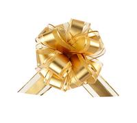 12 lazos para envolver lazos para cestas de boda, lazos de regalo de 6 pulgadas de diámetro, lazos grandes para regalos (dorado)