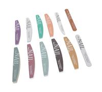 12 limas de uñas de media luna, pulidora pulidora, grano brillante, lima de uñas para manicura