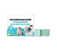 12 Limpiador Lavadora,Extra Fuertes para propietarios de mascotas,Washing Machine Cleaner Tablet, para Lavadoras HE, de Carga Superior y Frontal, Elimina Olores, Suciedad y Acumulaciones