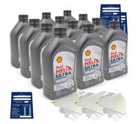 12 Litro Original Shell Helix Ultra Prof AP-L 5W30 Aceite 550040602 Acea C2 Kit
