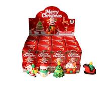 12 llaveros de Navidad, dibujos animados, árbol de Papá Noel, muñeco de nieve, bolsa colgante, caja sorpresa, regalo de fiesta de Año Nuevo