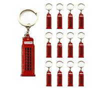 12 London Telephone Box Metal Key Ring Souvenir Regalo