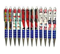 12 Londres souvenirs plumas británica union jack pen Londres escena oficina escuela pluma