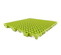 12 Losetas PVC Reforzadas Pistacho ≈1,3m² Antihumedad Garajes y almacenes | Paso de coches y maquinaria. Evita resbalones. Drenaje eficaz. Ideal trasteros, sótanos, bodegas, despensas y zonas húmedas.