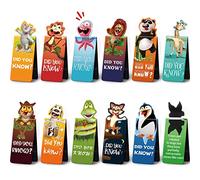 12 Marcadores Magnéticos para Niños Marcas de Libro Marcadores de Página de Imán Lindo Clip de Página Marcadores Magnéticos de Animales Divertidos para Fiesta (Estilo Animal)