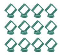 12 marcos de exhibición flotantes 3D, vitrina de monedas portátil a prueba de polvo película de polietileno transparente caja de almacenamiento de joyas para collares, anillos, pulseras, joyas