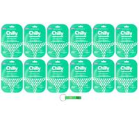 12 máscaras íntimas Chilly, refrescante máscara íntima, ideal para refrescar la piel. Cada paquete contiene una máscara + llavero Beni Culinari gratuito