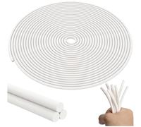 12 metros de cuerda de sellado para juntas, 2 mm de diámetro, junta de espuma redonda, cordón de sellado redondo de silicona para juntas, tiras de espuma blancas, perfil de relleno para juntas de