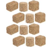 12 mini balas de heno apilables para decoración de otoño, colores surtidos, plástico, 0.78 pulgadas, ideal para casa de muñecas, modelos de granja, manualidades, centros de mesa y exhibiciones de
