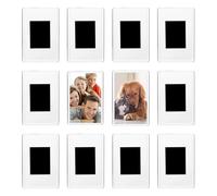 12 Mini Marcos de Fotos Magnéticos, Transparentes Foto Imanes Nevera de 4,5 x 7 cm, para Diseñar Personalizados Con Foto, Regalos para Familiares y Amigos
