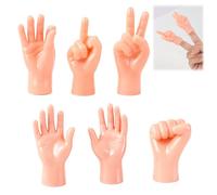 12 mini marionetas de dedos, 6 gestos cada uno, 2 unidades - Manos pequeñas divertidas para dedos, ideal para fiesta/interacción con mascotas/Halloween