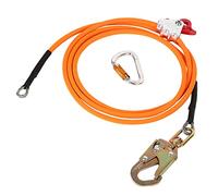 12 mm x 2,4/3 m/3,6 m, núcleo de acero con mosquetón de triple bloqueo, cordón ajustable, bajo estiramiento, para protección contra caídas, podador de árboles, trepador de árboles (12 mm x 3 m)