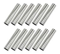 12 moldes de croissant de acero inoxidable con tornillo grande, tubos de forma de cannoli, conos de cuerno crema antiadherentes, molde de rollo de crema, molde de repostería para Navidad, aniversario,