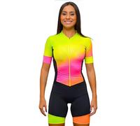 12 monos de una pieza para bicicleta de triatlón, traje de ciclismo para mujer, equipo profesional, manga corta, transpirable, XS-3XL, 1, XL